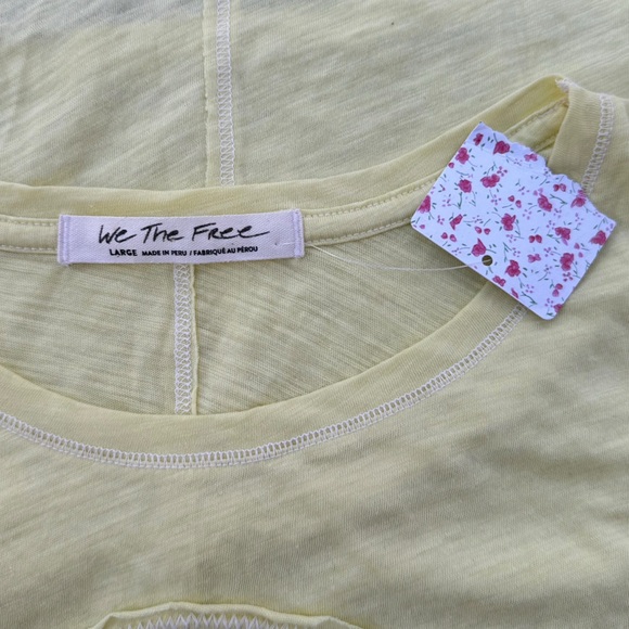 Free People Martine Time Surf Club Cut Out Tank Electric Yellow Large NWT - Picture 3 of 3